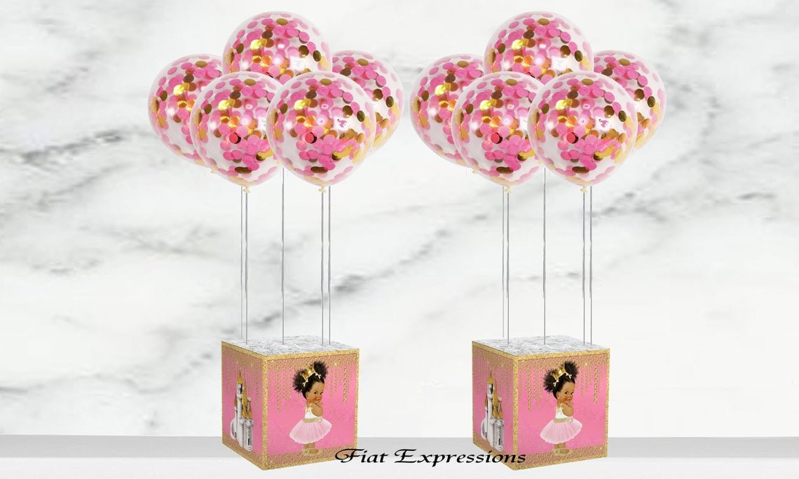 Fiat Expressions Princess Paisley Pink Gold Bling Baby Shower Balloon Centerpieces