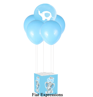 Fi Expressions Elephant Blue Baby Shower Balloon Centerpieces