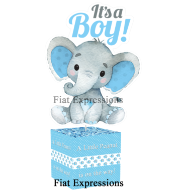 Elephant Blue Baby Shower Centerpiece