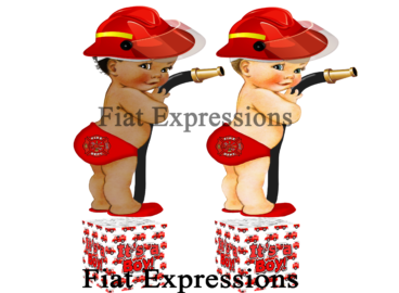 Fireman Baby Shower Centerpieces
