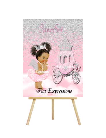 Fiat Expressions Heaven Sent Pink Silver Coach Poster Backdrop