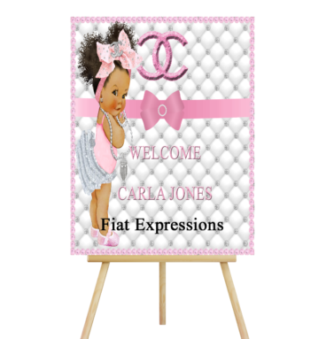 Fiat Expressions Classy Chic Diamonds Pearls Poster Backdrop