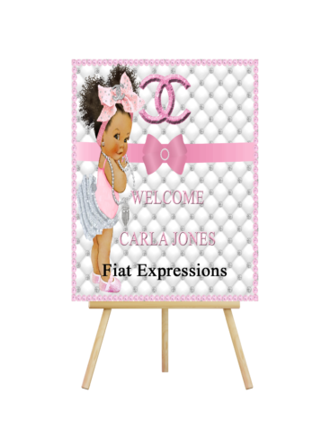 Fiat Expressions Classy Chic Diamonds Pearls Poster Backdrop
