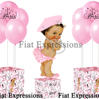 Fiat Expressions Paris Pink White Centerpiece Kit
