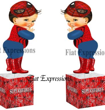 Superhero Spider Boy Red Baby Shower Centerpiece
