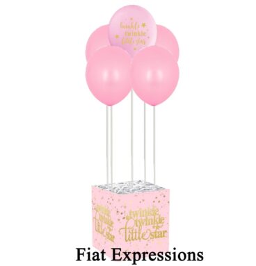 Twinkle Star Pink Gold Balloon Bouquet