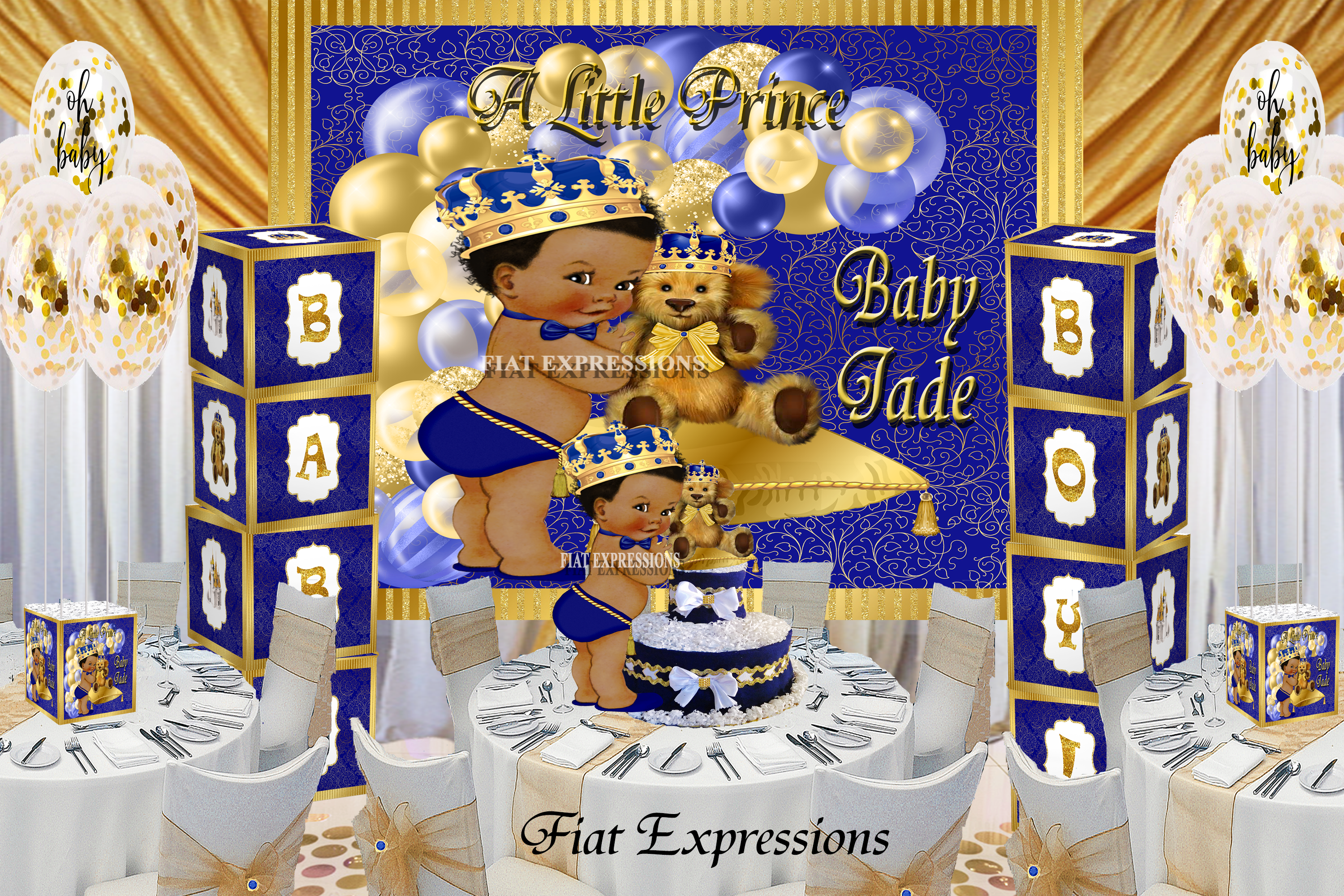 Royal blue prince baby 2024 shower