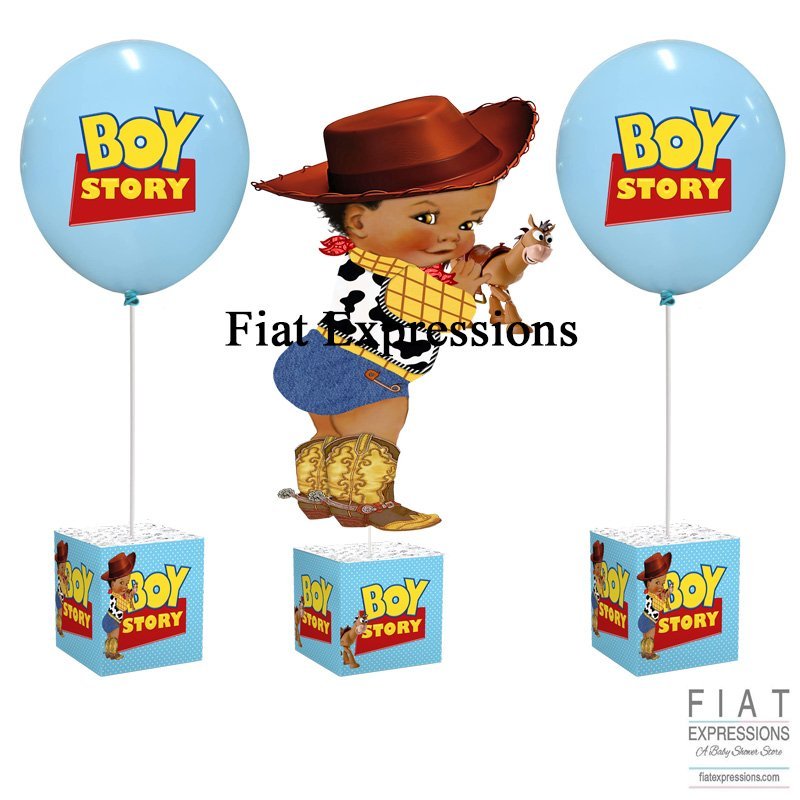 Boy Story Blue Mini Baby Shower Centerpiece Set
