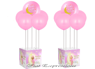 Twinkle Star Pink Gold Moon Stars Cloud Balloon Bouquet