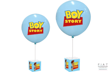 Boy Story Blue Baby Shower Balloon Centerpiece
