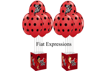 Ladybug Red Black Polka Dots Baby Shower Balloon Bouquet