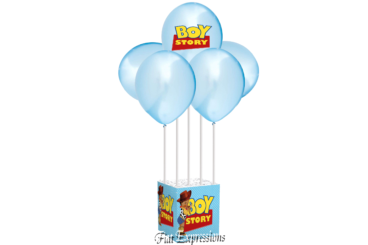 Boy Story Blue Baby Shower Balloon Bouquet
