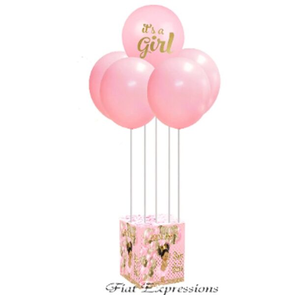 Princess Pink Gold Dots Baby Shower Balloon Bouquet