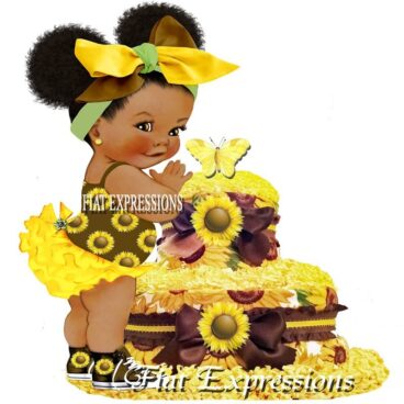 Sunflower Diaper Cakes