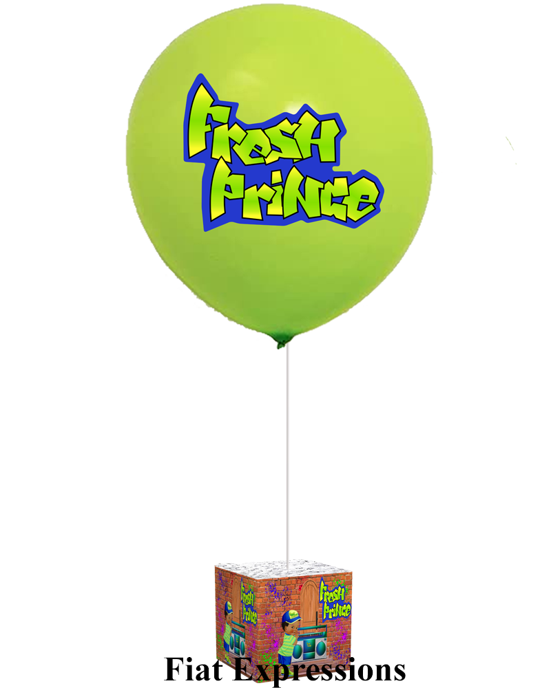 Fresh Prince Brick Wall Boombox Baby Shower Balloon Centerpiece