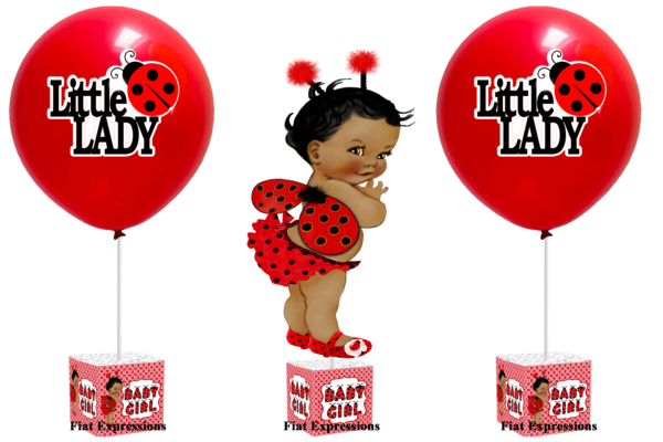 Ladybug Floral Baby Shower Centerpiece Set
